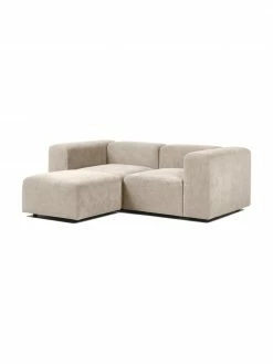 Westwing Collection Canapé modulable 3 places beige avec pouf Lena, larg. 209 x prof. 181 cm -furniture Soldes Canape modulable 3 places beige avec pouf Lena 4