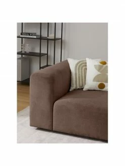 Westwing Collection Canap&eacute; modulable 3&nbsp;places brun fonc&eacute; Lena, larg. 209 x prof. 106 cm -furniture Soldes Canape modulable 3 places brun fonce Lena 2