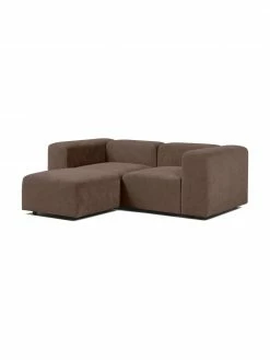 Westwing Collection Canap&eacute; modulable 3&nbsp;places brun fonc&eacute; avec pouf Lena, larg. 209 x prof. 181 cm -furniture Soldes Canape modulable 3 places brun fonce avec pouf Lena 5
