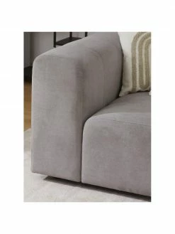 Westwing Collection Canapé modulable 3 places gris argenté Lena, larg. 209 x prof. 106 cm -furniture Soldes Canape modulable 3 places gris argente Lena 2