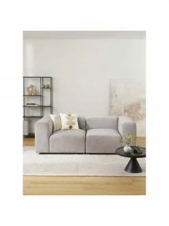 Westwing Collection Canapé modulable 3 places gris argenté Lena, larg. 209 x prof. 106 cm -furniture Soldes Canape modulable 3 places gris argente Lena 3