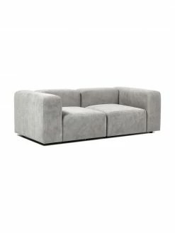 Westwing Collection Canapé modulable 3 places gris argenté Lena, larg. 209 x prof. 106 cm -furniture Soldes Canape modulable 3 places gris argente Lena 5