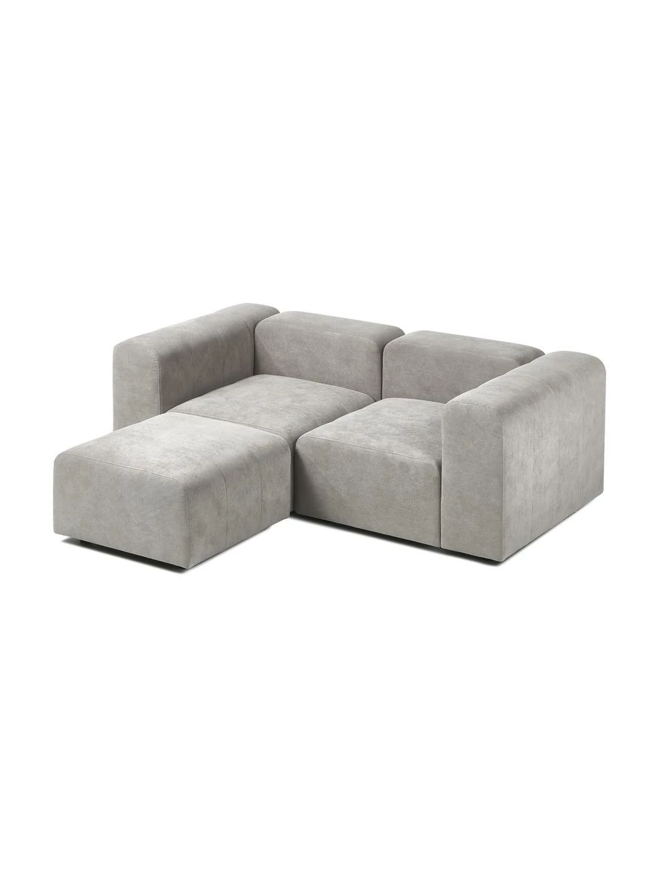 Westwing Collection Canapé modulable 3 places gris argenté avec pouf Lena, larg. 209 x prof. 181 cm 6 Westwing Collection Canapé modulable 3 places gris argenté avec pouf Lena, larg. 209 x prof. 181 cm – Image 6