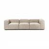 Westwing Collection Canap&eacute; modulable 4&nbsp;places beige Lena, larg. 284 x prof. 106 cm