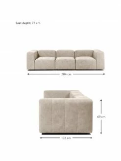 Westwing Collection Canapé modulable 4 places beige Lena, larg. 284 x prof. 106 cm 9 Westwing Collection Canapé modulable 4 places beige Lena, larg. 284 x prof. 106 cm -furniture Soldes Canape modulable 4 places beige Lena 3