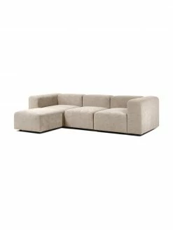 Westwing Collection Canapé modulable 4 places beige avec pouf Lena, larg. 284 x prof. 181 cm -furniture Soldes Canape modulable 4 places beige avec pouf Lena 3