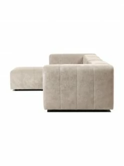 Westwing Collection Canapé modulable 4 places beige avec pouf Lena, larg. 284 x prof. 181 cm -furniture Soldes Canape modulable 4 places beige avec pouf Lena 5