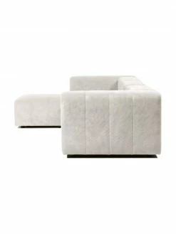 Westwing Collection Canap&eacute; modulable 4&nbsp;places blanc cr&egrave;me avec pouf Lena, larg. 284 x prof. 181 cm -furniture Soldes Canape modulable 4 places blanc creme avec pouf Lena 5