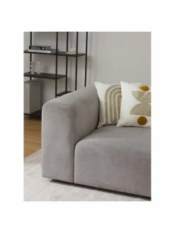 Westwing Collection Canapé modulable 4 places gris argenté Lena, larg. 284 x prof. 106 cm -furniture Soldes Canape modulable 4 places gris argente Lena 3