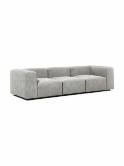 Westwing Collection Canapé modulable 4 places gris argenté Lena, larg. 284 x prof. 106 cm -furniture Soldes Canape modulable 4 places gris argente Lena 5