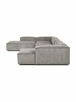 Westwing Collection Canapé modulable velours côtelé gris clair Lennon, larg. 418 x prof. 68 cm, méridienne à gauche 11 Westwing Collection Canapé modulable velours côtelé gris clair Lennon, larg. 418 x prof. 68 cm, méridienne à gauche -furniture Soldes Canape modulable velours cotele gris clair Lennon 5