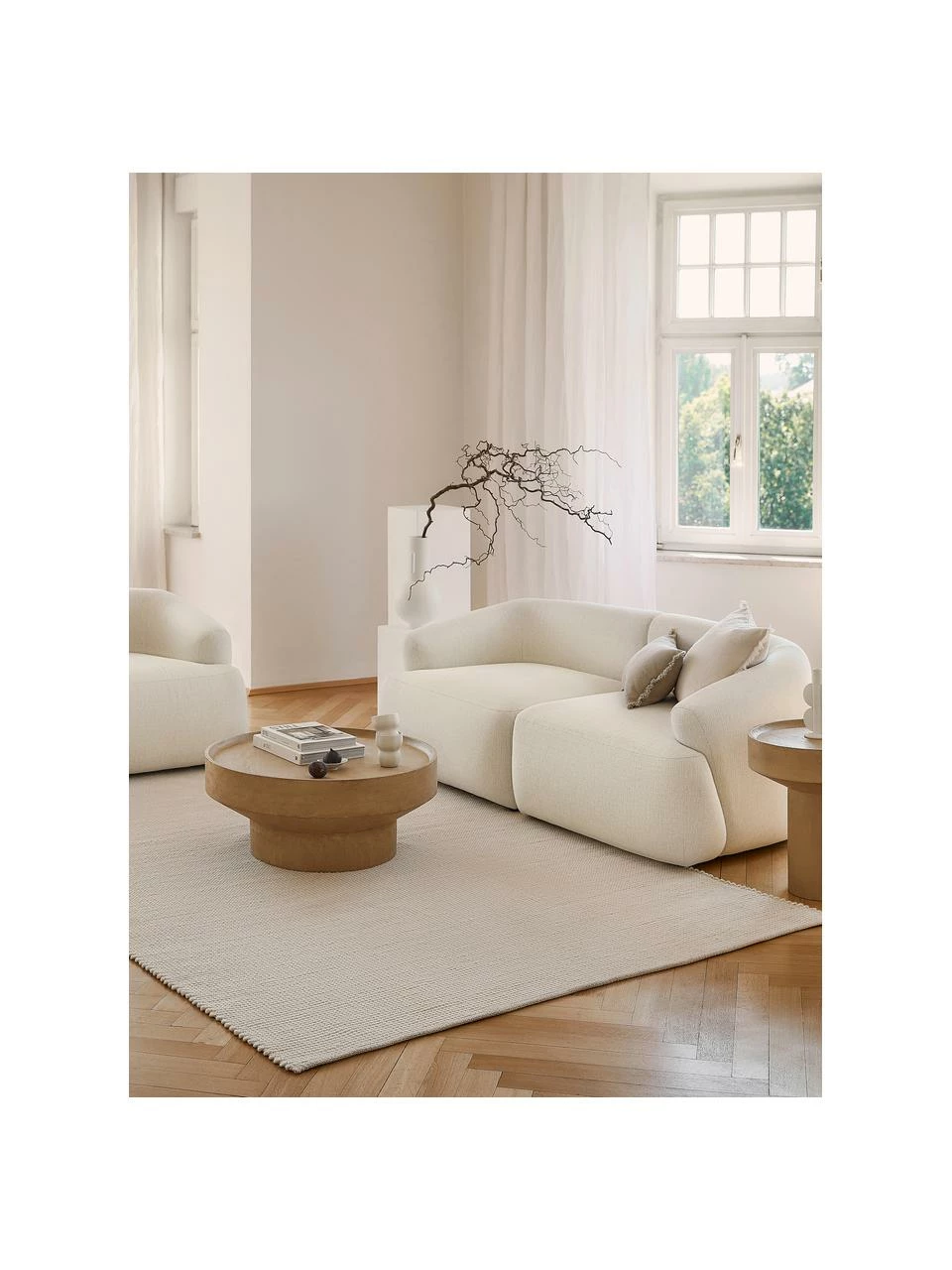 Westwing Collection Canapé modulaire 2 places beige Sofia, larg. 192 x prof. 95 cm 2 Westwing Collection Canapé modulaire 2 places beige Sofia, larg. 192 x prof. 95 cm – Image 2