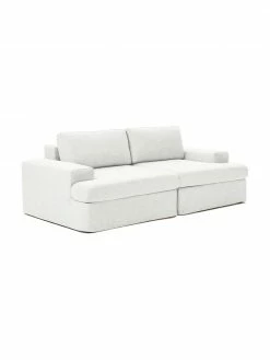 Westwing Collection Canapé modulaire 2 places blanc crème Russell, larg. 206 x haut. 77 cm -furniture Soldes Canape modulaire 2 places blanc creme Russell 5