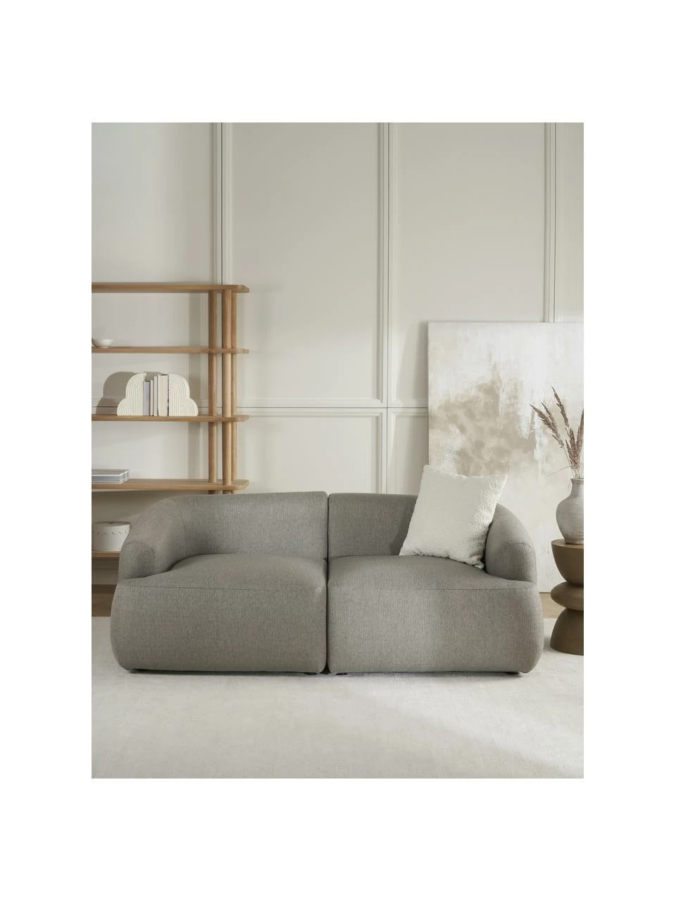 Westwing Collection Canapé modulaire 2 places gris Sofia, larg. 192 x prof. 95 cm 2 Westwing Collection Canapé modulaire 2 places gris Sofia, larg. 192 x prof. 95 cm – Image 2