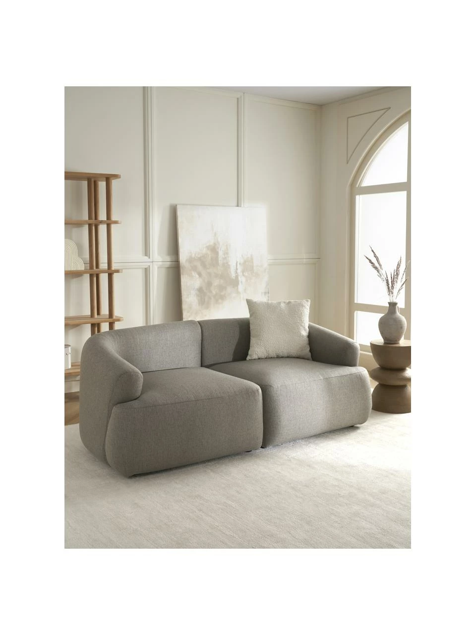 Westwing Collection Canapé modulaire 2 places gris Sofia, larg. 192 x prof. 95 cm 4 Westwing Collection Canapé modulaire 2 places gris Sofia, larg. 192 x prof. 95 cm – Image 4