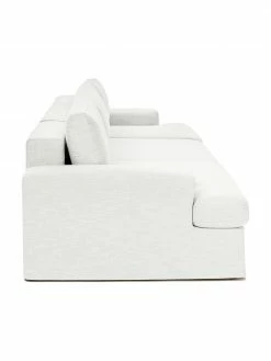 Westwing Collection Canapé modulaire 3 places blanc crème Russell, larg. 309 x haut. 77 cm -furniture Soldes Canape modulaire 3 places blanc creme Russell 4