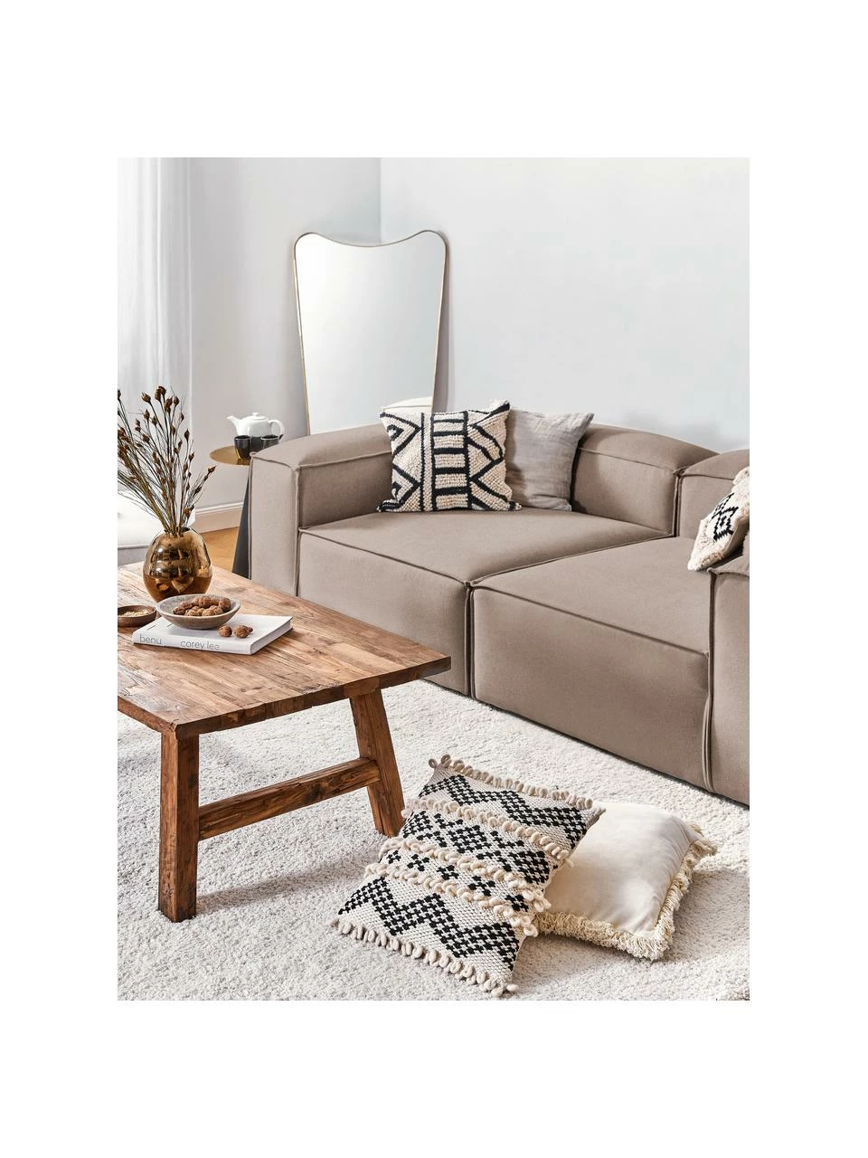 Westwing Collection Canapé modulaire 3 places tissu brun Lennon, larg. 238 x prof. 119 cm 3 Westwing Collection Canapé modulaire 3 places tissu brun Lennon, larg. 238 x prof. 119 cm – Image 3