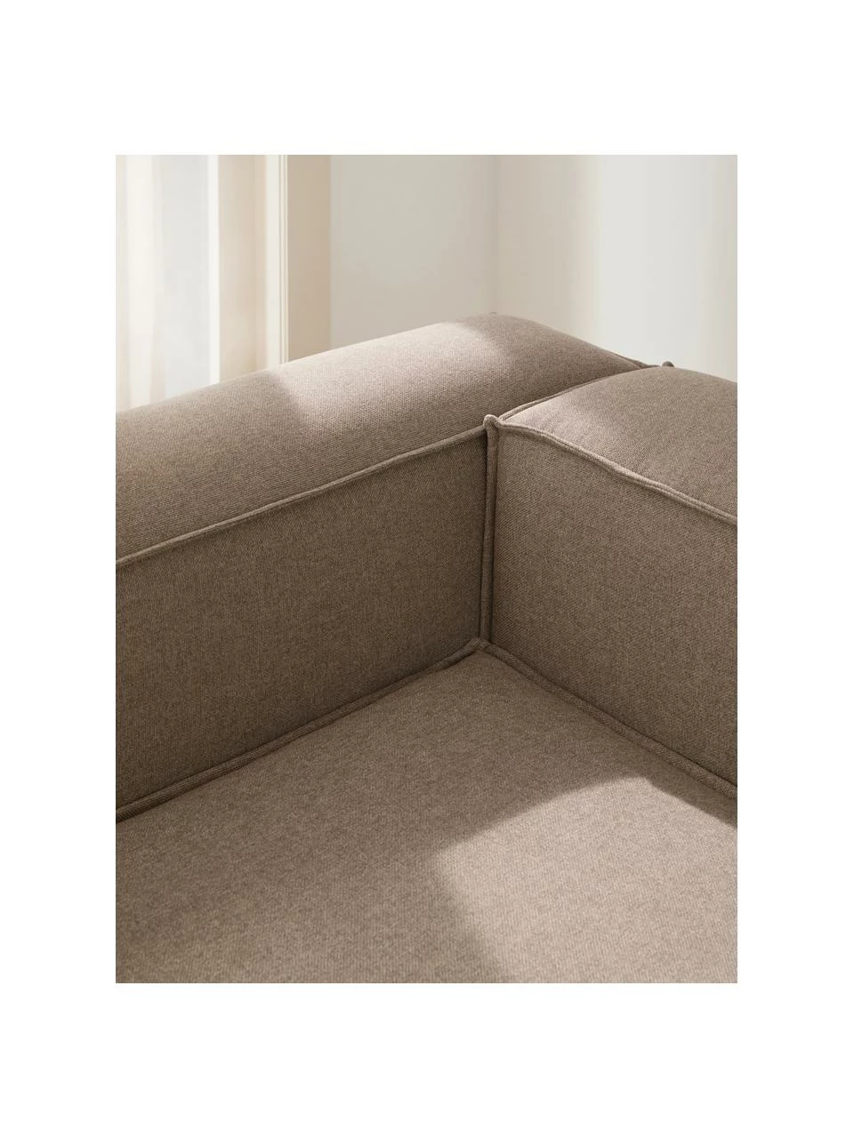 Westwing Collection Canapé modulaire 3 places tissu brun Lennon, larg. 238 x prof. 119 cm 6 Westwing Collection Canapé modulaire 3 places tissu brun Lennon, larg. 238 x prof. 119 cm – Image 6