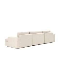 Westwing Collection Canapé modulaire 4 places beige Russell, larg. 309 x haut. 77 cm -furniture Soldes Canape modulaire 4 places beige Russell 5