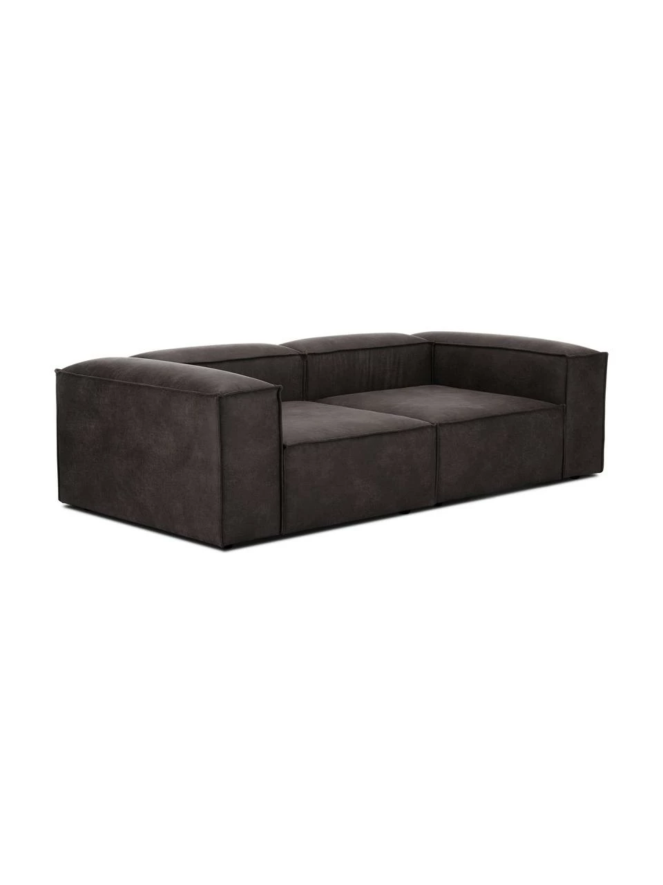 Westwing Collection Canapé modulaire en cuir recyclé brun-gris 3 places Lennon, larg. 238 x prof. 119 cm 5 Westwing Collection Canapé modulaire en cuir recyclé brun-gris 3 places Lennon, larg. 238 x prof. 119 cm – Image 5