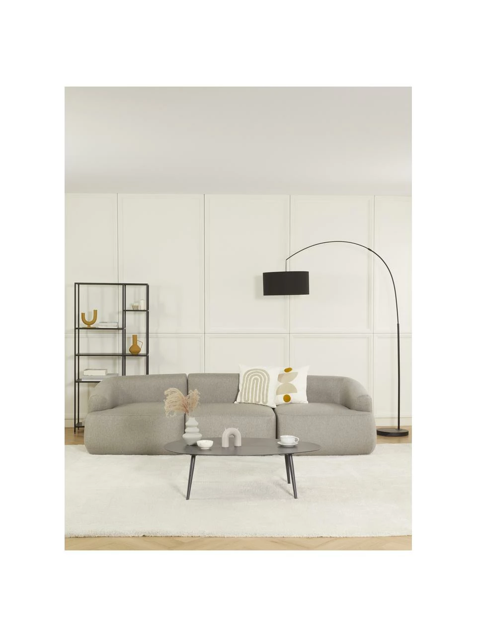 Westwing Collection Canapé modulaire gris Sofia (3 places), larg. 278 x prof. 95 cm 2 Westwing Collection Canapé modulaire gris Sofia (3 places), larg. 278 x prof. 95 cm – Image 2