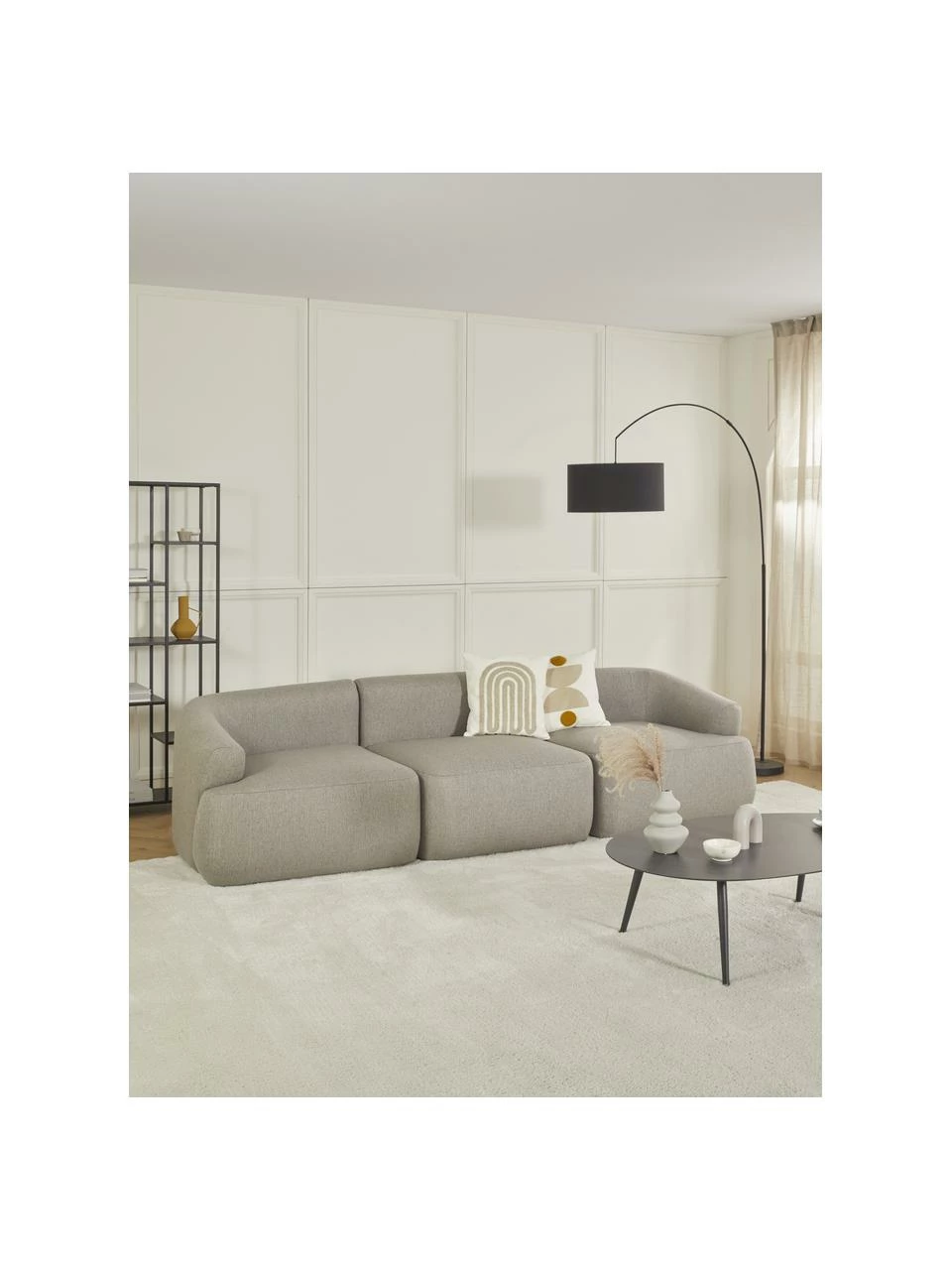 Westwing Collection Canapé modulaire gris Sofia (3 places), larg. 278 x prof. 95 cm 4 Westwing Collection Canapé modulaire gris Sofia (3 places), larg. 278 x prof. 95 cm – Image 4