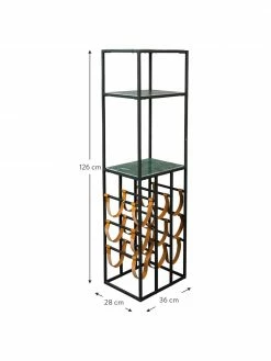 Dutchbone Casier à vin en marbre pour 9 bouteilles Mil, larg. 36 x haut. 126 cm -furniture Soldes Casier a vin en marbre pour 9 bouteilles Mil 2
