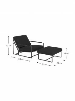 Westwing Collection Chaise lounge Andy, 2 élém., Lot de différentes tailles -furniture Soldes Chaise lounge Andy 2 elem 2