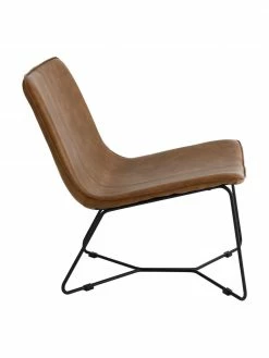 Chaise lounge en cuir synthétique brun Barrel, larg. 68 x prof. 64 cm 10 Chaise lounge en cuir synthétique brun Barrel, larg. 68 x prof. 64 cm -furniture Soldes Chaise lounge en cuir synthetique brun Barrel 4