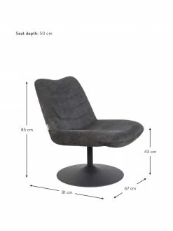 Zuiver Chaise lounge gris foncé Bubba, larg. 67 x prof. 81 cmDisponibilité limitée 8 Zuiver Chaise lounge gris foncé Bubba, larg. 67 x prof. 81 cmDisponibilité limitée -furniture Soldes Chaise lounge gris fonce Bubba 2