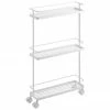 Yamazaki Chariot de rangement blanc Tower, larg. 38 x long. 66 cm