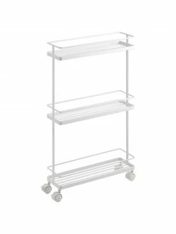 Yamazaki Chariot de rangement blanc Tower, larg. 38 x long. 66 cm