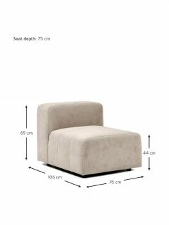 Westwing Collection Chauffeuse centrale beige Lena, larg. 76 x prof. 106 cm 9 Westwing Collection Chauffeuse centrale beige Lena, larg. 76 x prof. 106 cm -furniture Soldes Chauffeuse centrale beige Lena 3