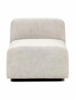 Westwing Collection Chauffeuse centrale blanc crème Lena, larg. 76 x prof. 106 cm