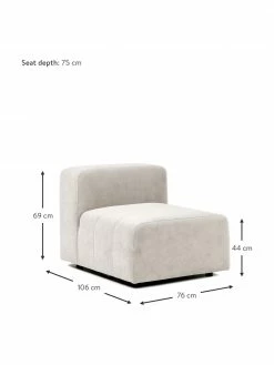 Westwing Collection Chauffeuse centrale blanc crème Lena, larg. 76 x prof. 106 cm 9 Westwing Collection Chauffeuse centrale blanc crème Lena, larg. 76 x prof. 106 cm -furniture Soldes Chauffeuse centrale blanc creme Lena 3