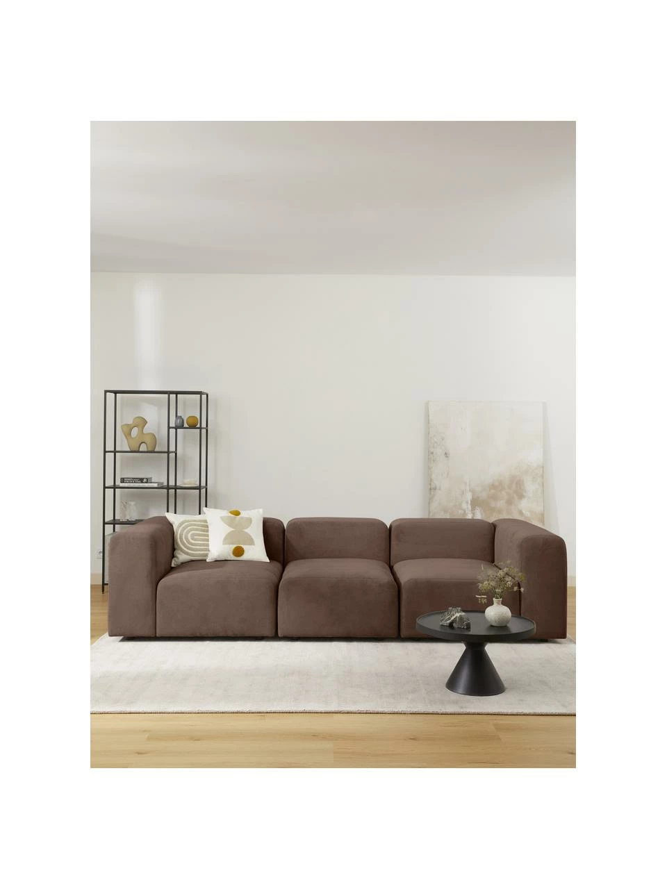 Westwing Collection Chauffeuse centrale brun foncé Lena, larg. 76 x prof. 106 cm 2 Westwing Collection Chauffeuse centrale brun foncé Lena, larg. 76 x prof. 106 cm – Image 2