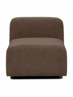 Westwing Collection Chauffeuse centrale brun foncé Lena, larg. 76 x prof. 106 cm