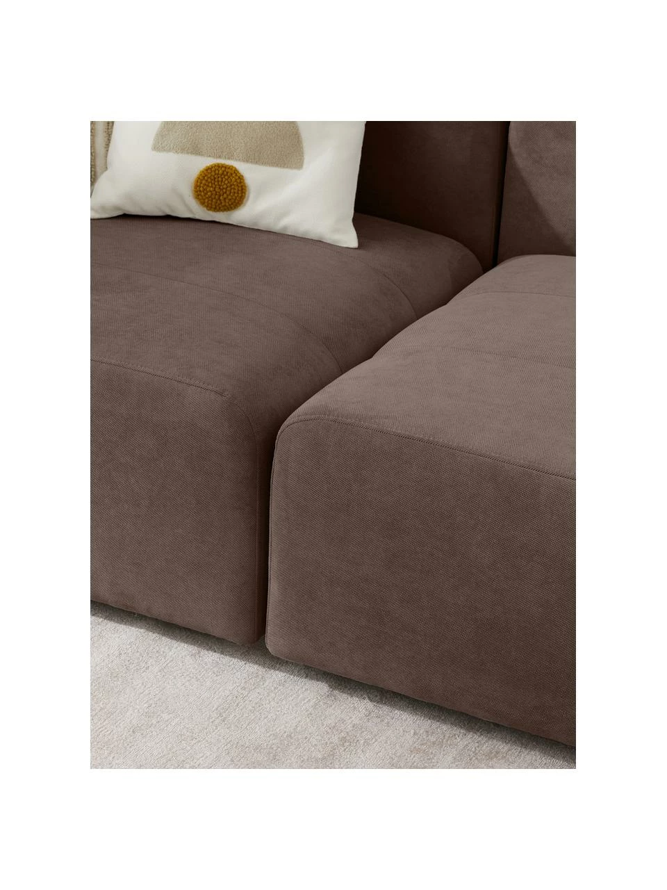 Westwing Collection Chauffeuse centrale brun foncé Lena, larg. 76 x prof. 106 cm 4 Westwing Collection Chauffeuse centrale brun foncé Lena, larg. 76 x prof. 106 cm – Image 4