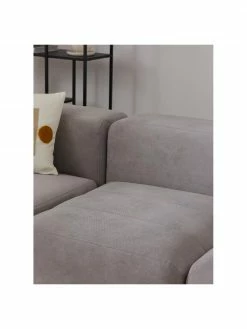 Westwing Collection Chauffeuse centrale gris argenté Lena, larg. 76 x prof. 106 cm -furniture Soldes Chauffeuse centrale gris argente Lena 2