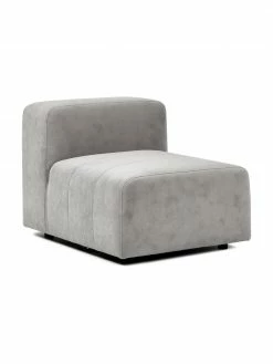 Westwing Collection Chauffeuse centrale gris argenté Lena, larg. 76 x prof. 106 cm -furniture Soldes Chauffeuse centrale gris argente Lena 5