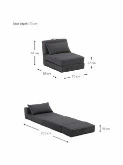 Chauffeuse convertible Arty, larg. 70 x haut. 67 cm 8 Chauffeuse convertible Arty, larg. 70 x haut. 67 cm -furniture Soldes Chauffeuse convertible Arty 8