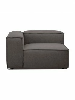 Westwing Collection Chauffeuse d'angle anthracite Lennon, larg. 119 x prof. 119 cm, méridienne à gauche