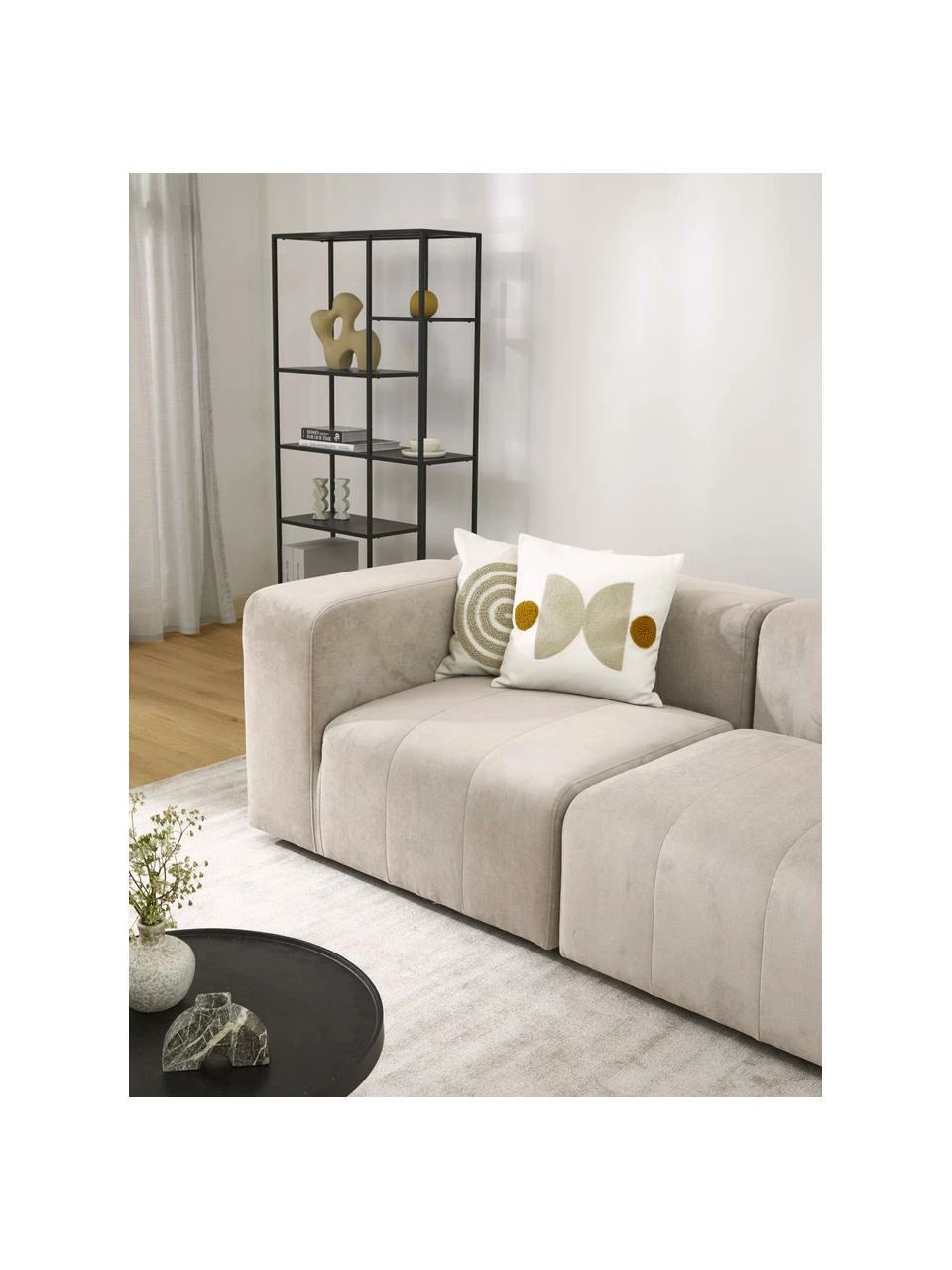 Westwing Collection Chauffeuse d'angle beige Lena, larg. 105 x prof. 106 cm, méridienne gauche 2 Westwing Collection Chauffeuse d'angle beige Lena, larg. 105 x prof. 106 cm, méridienne gauche – Image 2