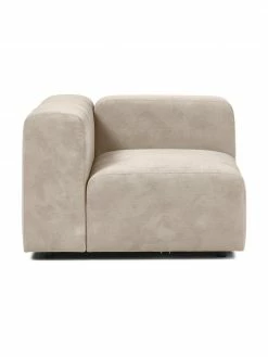 Westwing Collection Chauffeuse d'angle beige Lena, larg. 105 x prof. 106 cm, méridienne gauche