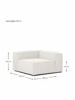 Westwing Collection Chauffeuse d'angle beige Lennon, larg. 119 x prof. 119 cm, méridienne à gauche -furniture Soldes Chauffeuse dangle beige Lennon 2