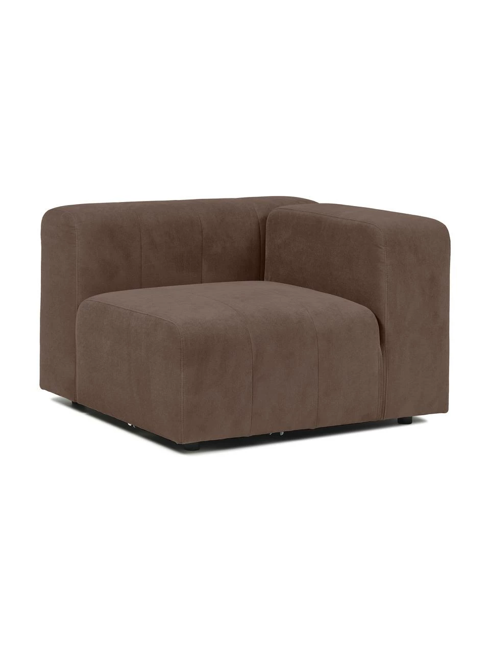 Westwing Collection Chauffeuse d'angle brun foncé Lena, larg. 105 x prof. 106 cm, méridienne gauche 4 Westwing Collection Chauffeuse d'angle brun foncé Lena, larg. 105 x prof. 106 cm, méridienne gauche – Image 4