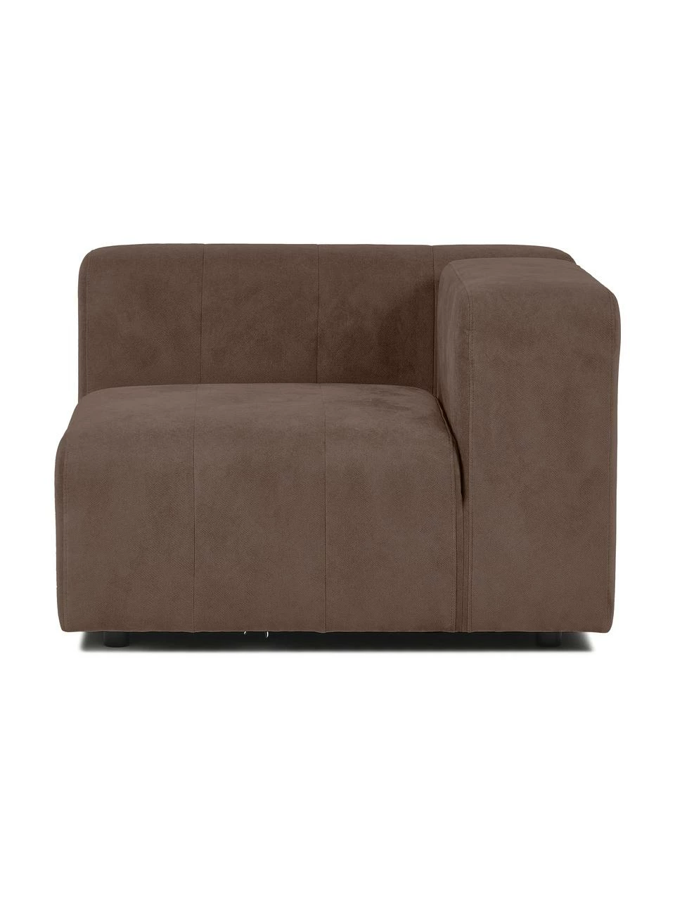 Westwing Collection Chauffeuse d'angle brun foncé Lena, larg. 105 x prof. 106 cm, méridienne gauche 5 Westwing Collection Chauffeuse d'angle brun foncé Lena, larg. 105 x prof. 106 cm, méridienne gauche – Image 5