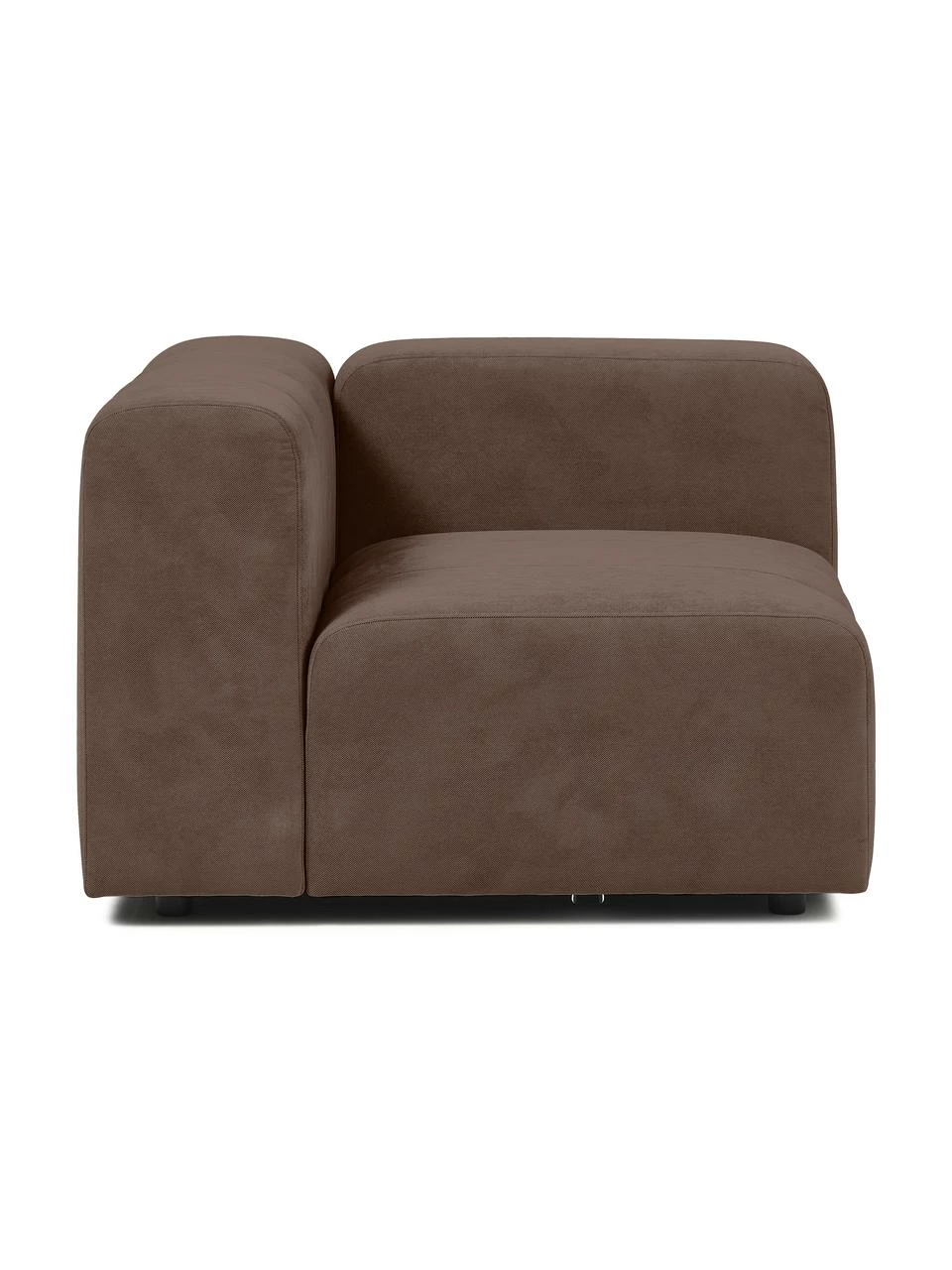 Westwing Collection Chauffeuse d'angle brun foncé Lena, larg. 105 x prof. 106 cm, méridienne gauche 1 Westwing Collection Chauffeuse d'angle brun foncé Lena, larg. 105 x prof. 106 cm, méridienne gauche