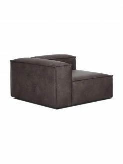 Westwing Collection Chauffeuse d'angle en cuir recyclé brun-gris Lennon, larg. 119 x prof. 119 cm, méridienne à gauche -furniture Soldes Chauffeuse dangle en cuir recycle brun gris Lennon 5