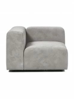 Westwing Collection Chauffeuse d'angle gris argenté Lena, larg. 105 x prof. 106 cm, méridienne gauche